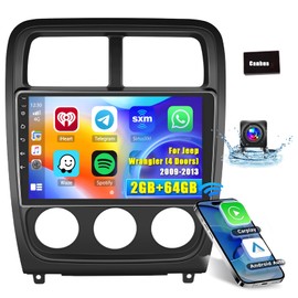 Hikity Android Car Stereo for Dodge Caliber PM 2009 2010 2011 2012 2013 Radio 2+64G 9 Inch Touchscreen Car Radio Carplay Android Auto Support GPS Navigation WiFi Bluetooth FM EQ Backup Camera