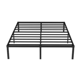 NEW JETO Metal Bed Frame-Simple and Atmospheric Metal Platform Bed Frame, Storage Space Under The Bed Heavy Duty Frame Bed, Durable King Size Bed Frame, 18 Inch, King