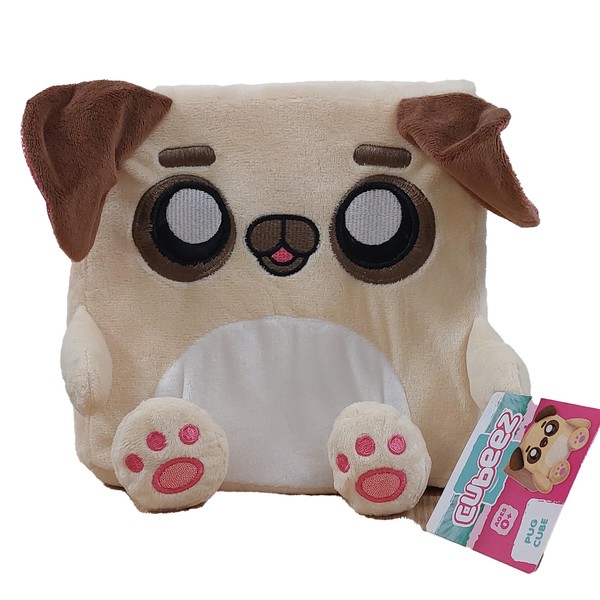 Cubeez Plush Pug 10cm – Stackable Squishy Memory Foam Soft