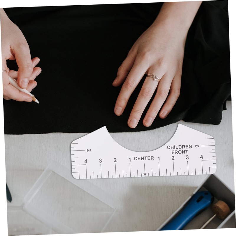 SHINEOFI 8Pcs Shirt Ruler Guide Precise Neck Measurement for DIY