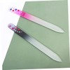 Baluue 2pcs Stained Glass Nail File Buffing Tool Nail for