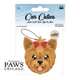 Car Cuties Cute DOG CAR AIR FRESHENERS - Cute Dog Design, Long-Lasting Scent, Portion of Proceeds Benefit Paws Chicago (Pack of 12) (Coffee)