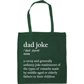 Hippowarehouse Dad jokes definition Tote Shopping Gym Beach Bag 42cm x38cm, 10 litres