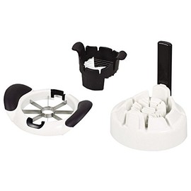 PEARL METAL CC-1233 Slicer, White, 7.3 x 6.1 x 3.1 inches (18.5 x 15.5 x 8 cm), Fruit and Egg Twin Cutter, Gazekon