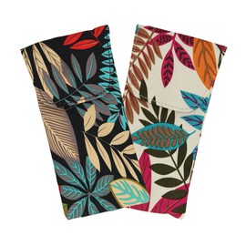 2 Pack Fabric Eyeglass Case Top Closure, Slip In Eyeglass Case Soft Fits Medium To Large Glasses, Women