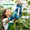 YCKNJYSG Gardening Arm Sleeves, Wave Blue Sleeve Covers for Women,
