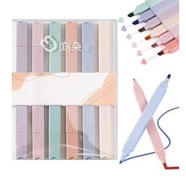 Plumones Punta Pincel, Plumones Doble Punta Marcadores Doble Punta 6 Colores Plumones Glitter Subrayadores de Dos Puntas Marcador Punta Textos Suave Plumones Dual Resaltadores Pastel Doble Punta Suave