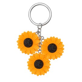 DONWOIE Sunflower Keychain -Flower KeyChains for Bag Charms, Cute Key Chains Gift for Women girls Friends Teacher