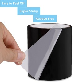 PLAXIARY Waterproof Patch and Seal Tape Leak Repair Tape Water Barrier Tape for Instant Stopping Leak on Pipes, Hoses, Chimney, Plastic Bucket, Roof, Boat 4 in x 5 Ft Black