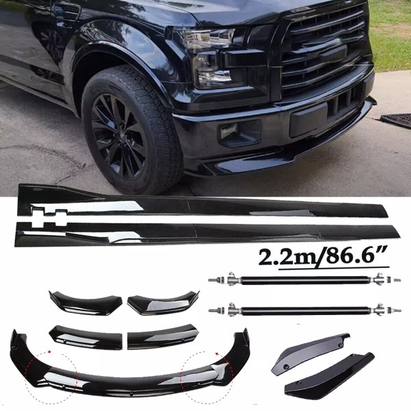 Unbranded Front Bumper Spoiler Body Kit / Side Skirt/Strut For