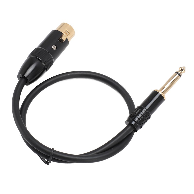XLR Female to 6.35mm Mono Male Cable Gold Plated Connector