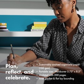 BestSelf Co. BestSelf Self Journel 13-Week Productivity Journal with Prompts, Undated Planner and Guided Journal for Women and Men, Grey Mist