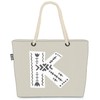 VOID K Dekorative Buchstaben Strandtasche Shopper 58x38x16cm 23L XXL Einkaufstasche