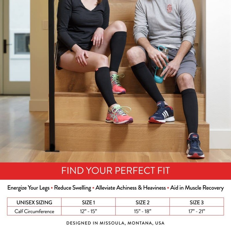 VIM & VIGR Compression Leg Sleeves 15-20 mmHg (Aqua Solid,