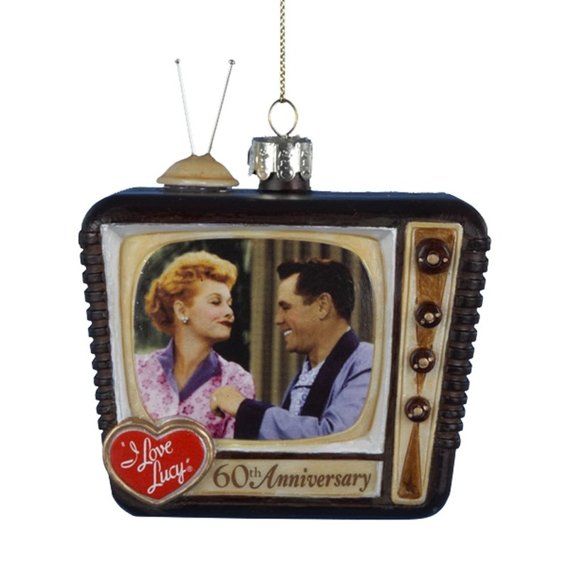 I Love Lucy Kurt Adler Glass TV Ornament, Anniversary