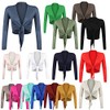 Gloop Women's Beautiful Elegant Long Sleeve Bolero Jacket Knot -