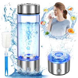 2025 Upgrade Hydrogen Water Bottle, Hydrogen Water Generator with Advanced SPE PEM Technology, 420ml(14OZ) Hydro Water Machine, Portable Water Ionizer for Office, Travel, Fitness & Everyday Hydration