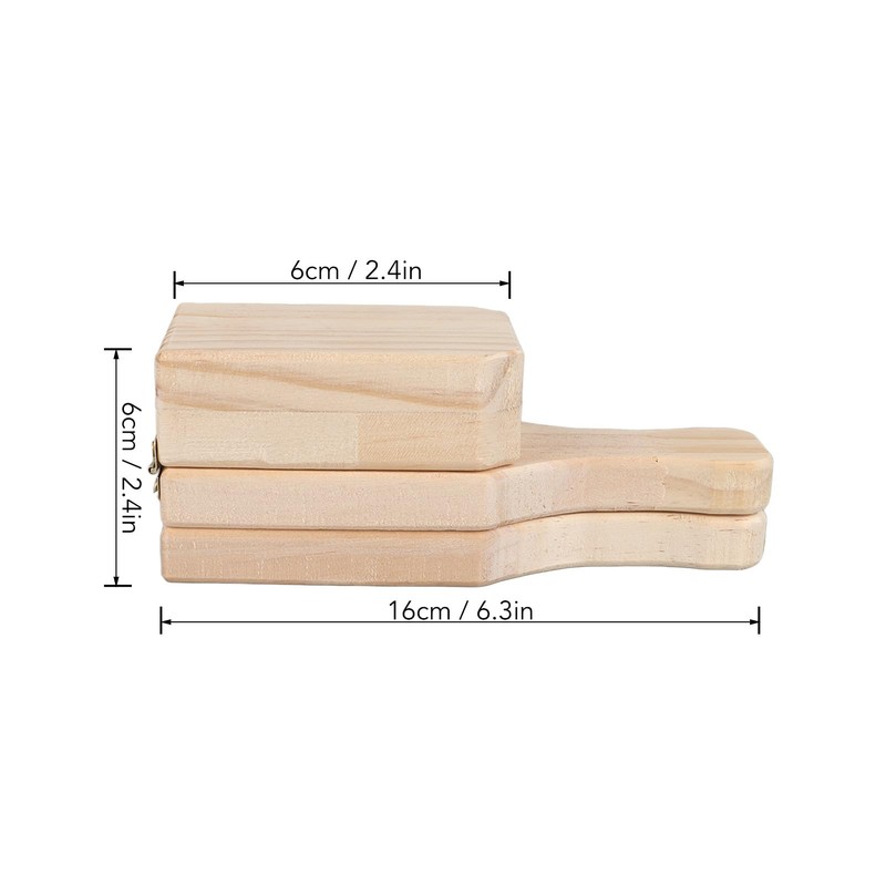 Tostonera Plantain Masher 6.3in Pine Wood Reusable Banana Smasher Maker