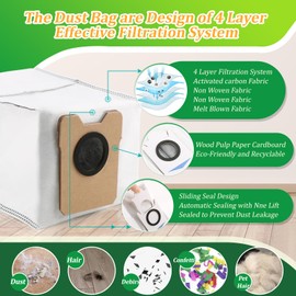 12Pcs for Eufy Omni C20/C10 Dust Bags Replacement Compatible with eufy C20/C10 Omni Robot Vacuum Cleaner Bags (3.1L large Capacity)