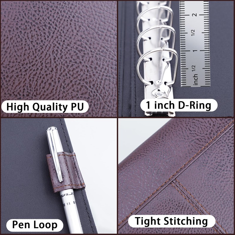 Antner 7 Ring Business Checkbook Binder for Business Checks, 600