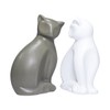 ECYC Minimalist Ceramic Lucky Cat Statue Living Room Desk Animal