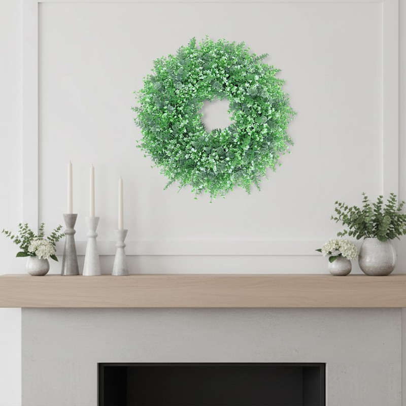 facdiwok 26'' Summer Wreath for Front Door, Farmhouse Wall Decor