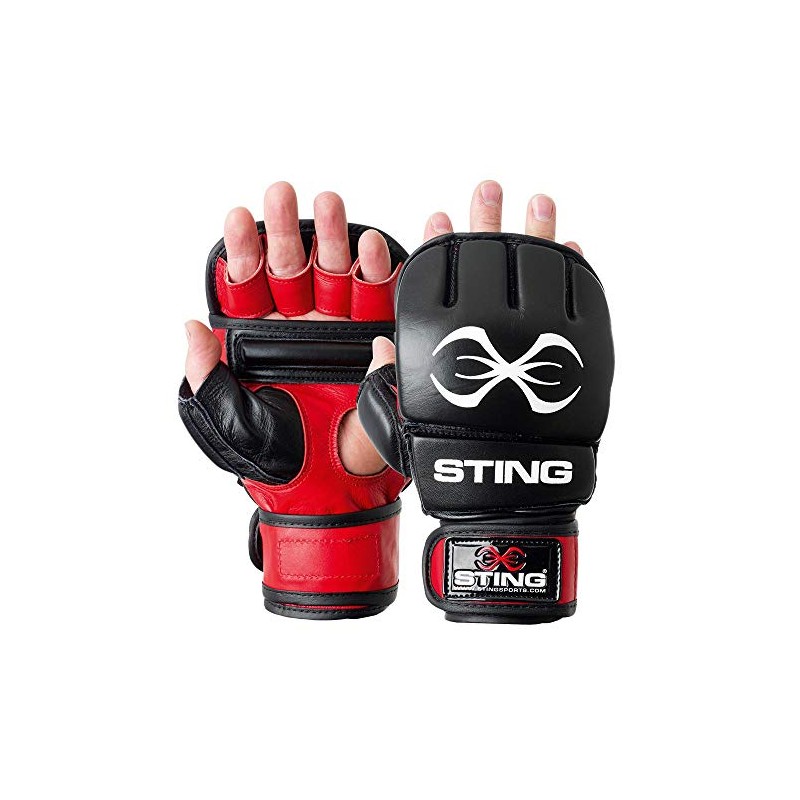 Sting Eagle Men, Training Glove, Men's, Aero Boxe Gel, red/black,