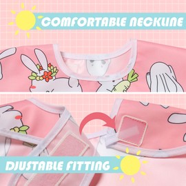 Bib Baby Toddler Bib Feeding Bib, Waterproof Velcro Fastening/Lightweight Bib, Girls and Boys Baby Bib