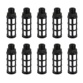 Black Plastic Exhaust Air Silencer 1/8" Air Line Pneumatic Mufflers Air Compressor Fitting Noise Reduce (10 Pack)