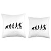 Evolution of Balance Board Throw Pillow
