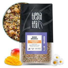 Tiesta Tea - Mango Dreamzzz Chamomile Loose Leaf Herbal Tea, Relaxing Chamomile & Lemongrass Blend, Caffeine-Free, Brew Hot or Iced, Makes Up to 200 Cups, Resealable Bulk Pouch, 12 Ounce