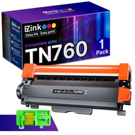 E-Z Ink TN760 Toner Cartridge with Chip Replacement for Brother TN-760 TN730 TN-730 TN760 Toner for Brother DCP-L2550DW HL-L2350DW L2395DW L2390DW L2370DW MFC-L2710DW L2750DW L2730DW Printer (1 Pack)