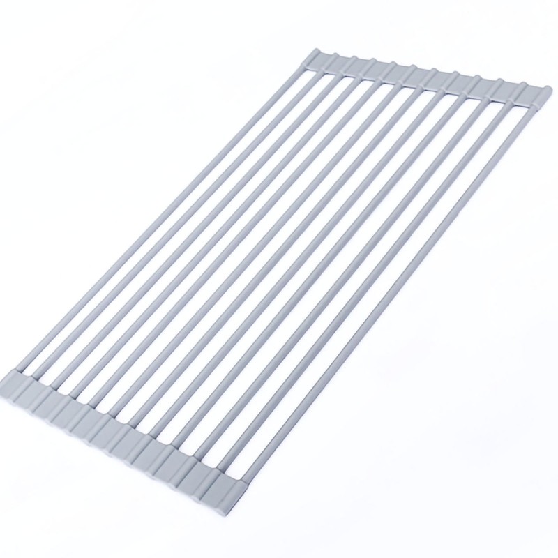 Over Sink Dish Rack Foldable Design Rustproof Nonslip Strong Metal