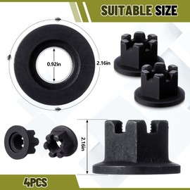 Blulu 4 Pcs Rotary Cutter Castle Nut and Cotter Pin 501110 Compatible with King Kutter Rotary Cutter Gearbox 1"-14 Fine Thread