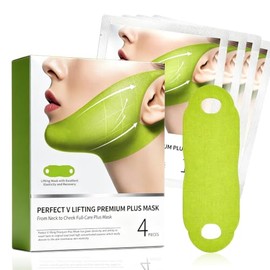 Mascarilla Lifting V-Line para Papada, Reafirmante Hidratante, 4 Piezas