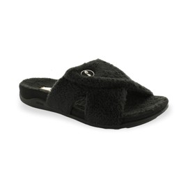 Strive Zoey Womens Relaxing Comfort Orthotic Slippers Black - 8 Medium