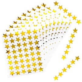 1920 Gold Foil Star Stickers for Rewards, Charts, DIY Crafts, Scrapbooking, Planners, and Classroom Projects, 0.6" Diameter