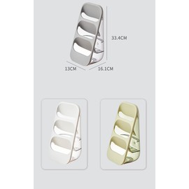 Hosoncovy Countertop Cutlery Drying Holder 3 Tier Cutlery Drainer Tableware Holder Box Tabletop Fork Chopstick Kitchen Storage Cutlery Utensil Organizer (Green)