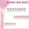 24Pcs French Tip Press on Nails – Almond & Square