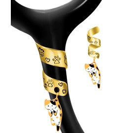 Plifal Plifal Gold Stethoscope Charms Tag for Nurse - Orange Cat Stethoscope Charms with Label Accessories Fit for Littmann, Presents for Doctor, Pediatric Nurse, Nursing Medical Assistant