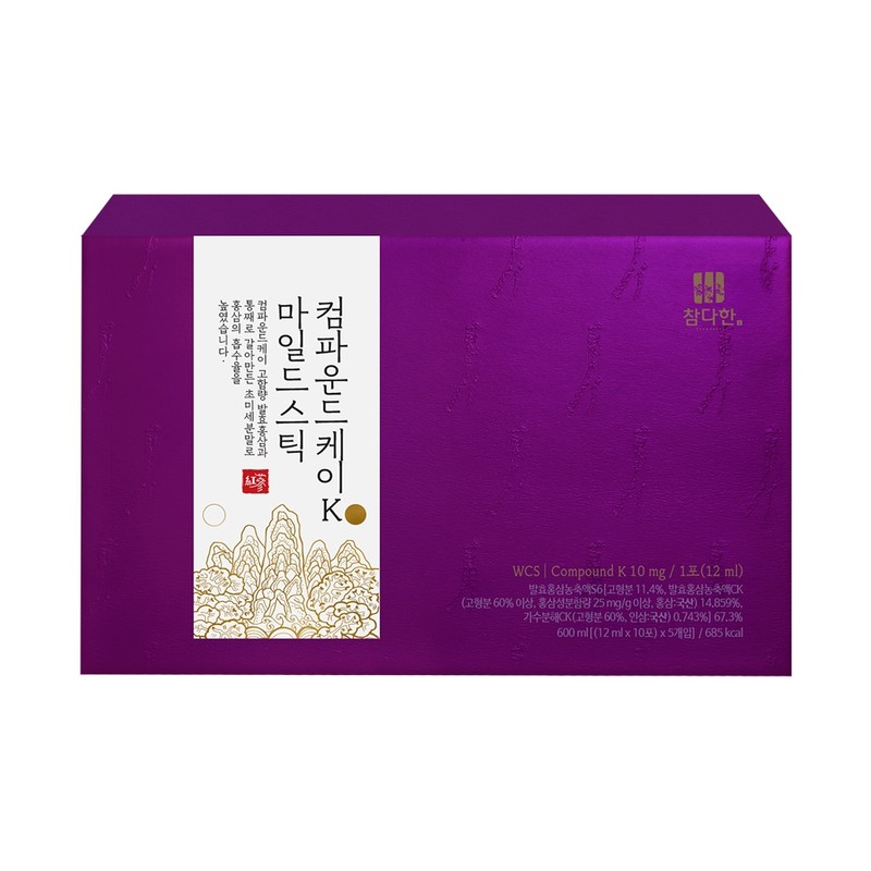 Chamdahan Compound K K Mild Stick Fermented Red Ginseng Red