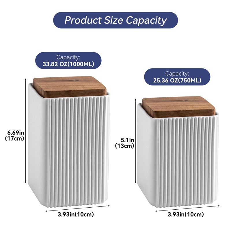Jueison Ceramic Storage Jars Modern Elegant Highly Polished Airtight Storage