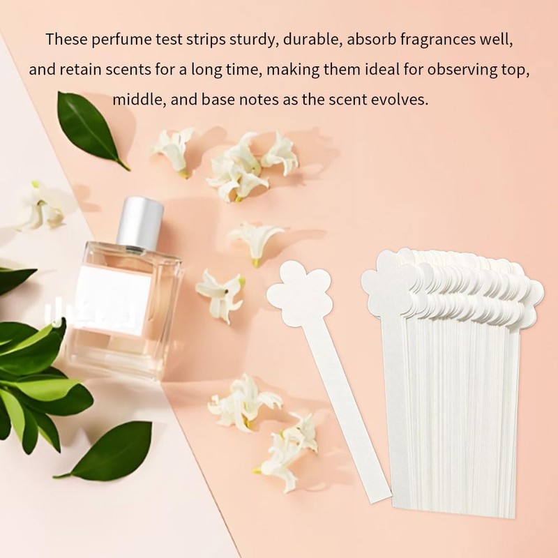 Acoeitl 100 Pcs Perfume Tester Strips White Fragrance Blotter Test