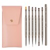 Nail Art Brushes Set 6 Pcs Double-Ended Professional Nail Design