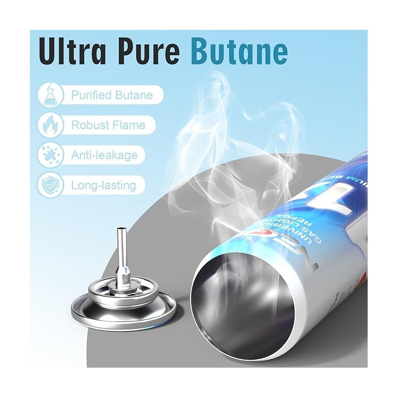 NEON Butane Refill, 11X Ultra-Refined Butane Fuel, 300ml Premium Lighter