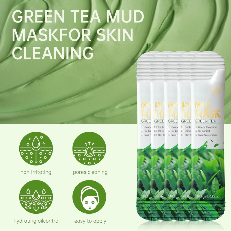 Xumann 20PCS Clay Face Mask, Natural Clay Masks Skincare, Cleanse