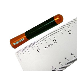 ORANGE with BLACK Real CARBON FIBER CNC Machined Billet Aluminum Short 3" inch Antenna for Toyota Scion xA xB xD tC