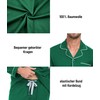 COLORFULLEAF Men's Long Pyjamas 100% Cotton Two-Piece Men's Pyjamas with