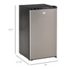 HOMCOM Mini Fridge with Freezer, Compact Mini Refrigerator with 3.3Cu