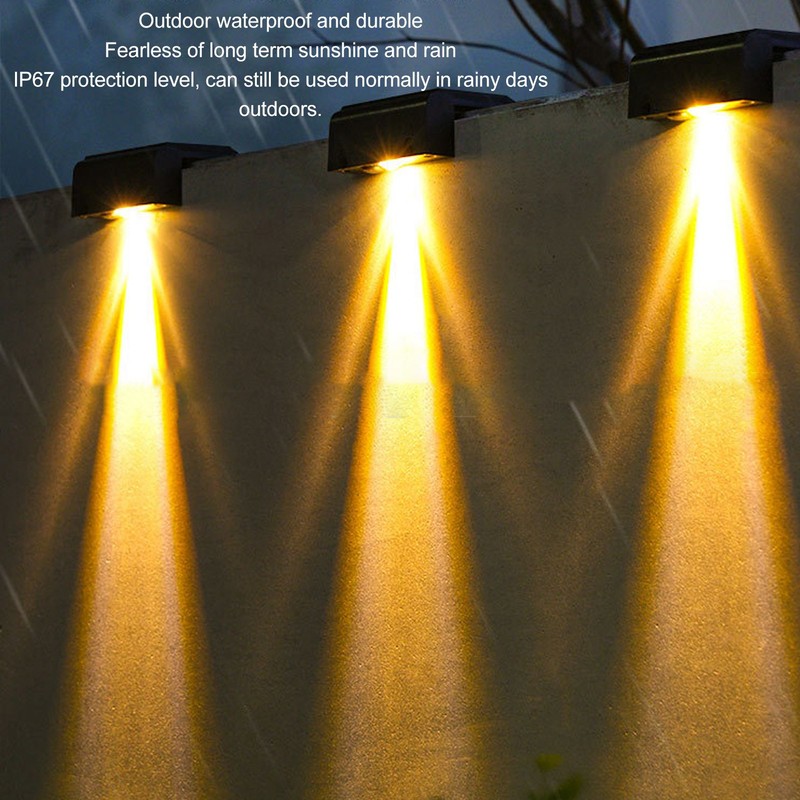 Solar Wall Light Warm Light IP67 Waterproof Multifunctional Eco Friendly